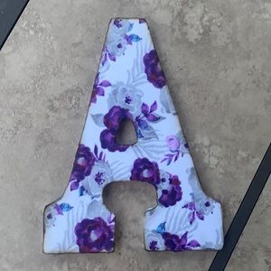 Beautiful Flowered Hanging Letter. FREE SHIPPING!